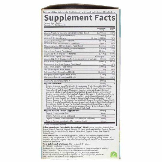 Men's Multi 40+ Whole Food Multivitamin, GOLM